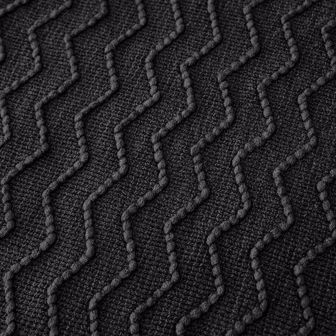 BATTILO HOME Black Throw Blanket for Couch, Boho Black Throws for Home Decor, Soft Throw Blankets for Bedroom Decor Housewarming Gifts, 50"x60"