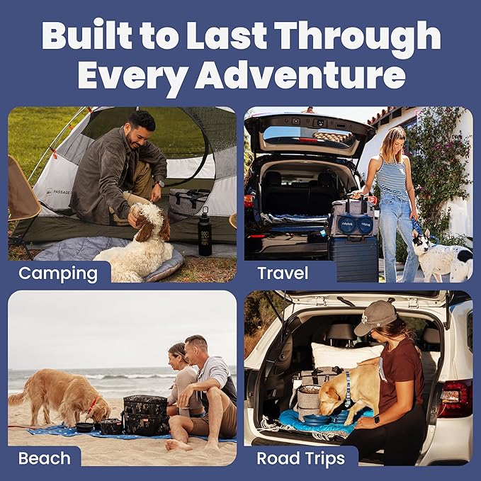 Rubyloo Original Doggy Bag™ Dog Travel Bag for Supplies with Travel Bowls
