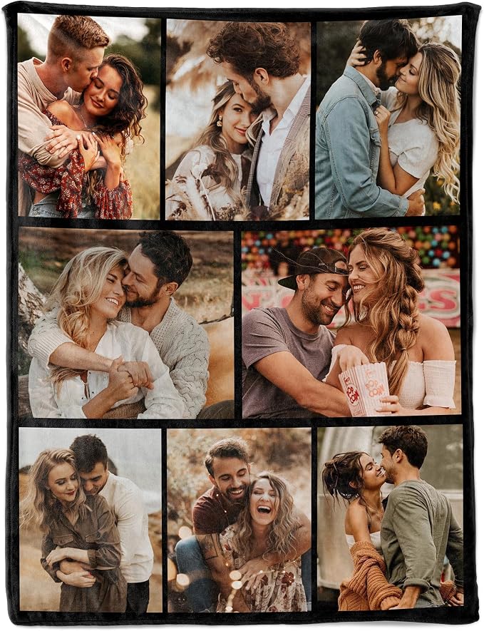 Ship Next Day, Custom Blanket with Picture Customized Photo Blankets Customize, Customizable Blanket, Personalized Christmas Funny Gifts for Couple, Girlfriend, Boyfriend, Mom, Dad, Wife, Husband