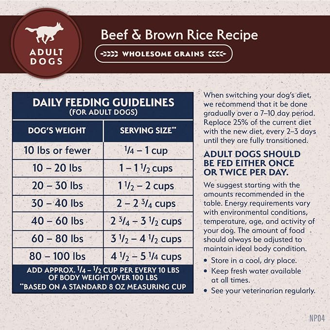 Natural Balance Limited Ingredient Dry Dog Food - Complete Nutrition for Adult Dogs - Wholesome Grains Brown Rice Recipe - Limited Ingredient Formula - 4 lb - Beef & Brown Rice