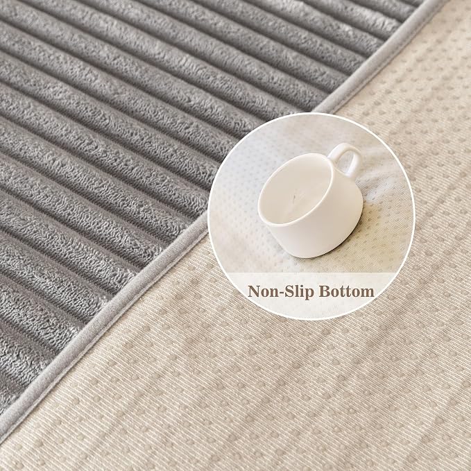 MYSKY HOME 100% Waterproof Couch Cover, Couch Covers for Dogs Washable, Non Slip Couch Covers for 3 Cushion Sofa Pet Friendly, Sofa Covers Furniture Protector, Dog Bed Cover, Light Grey, 35"x70.9"
