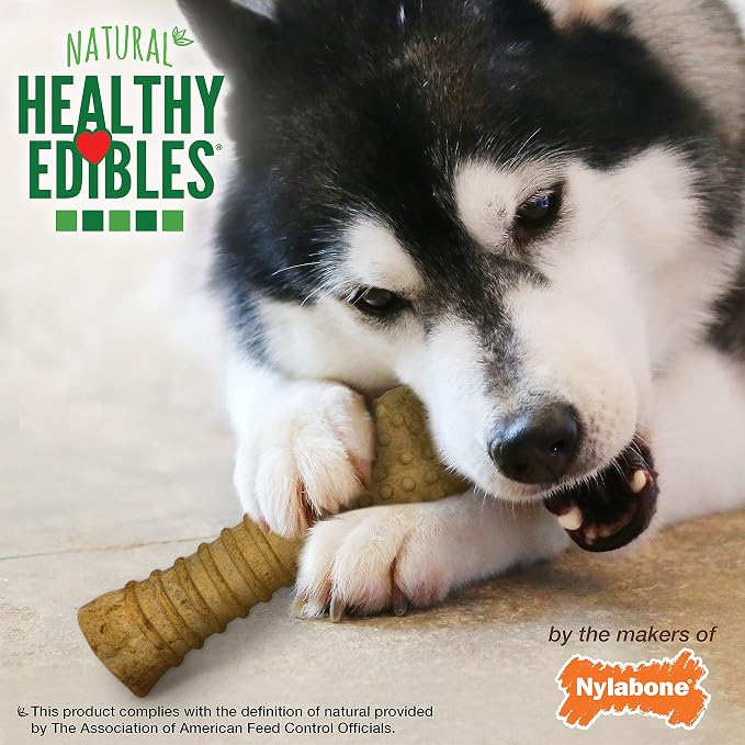 Nylabone Healthy Edibles Dog Treats, Peanut Butter Flavor, X-Large | Natural dog chews, occupying & long lasting dog treats, made in the USA, highly digestible, dog bones for large dogs 50+ lbs