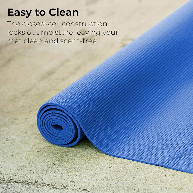 10-Pack Yoga Mat, 68" x 24" Non Slip Exercise Mat, 4mm Thick Gym Mat for Fitness and Stretching, Bulk Non Toxic Yoga Mats for Schools and Studios