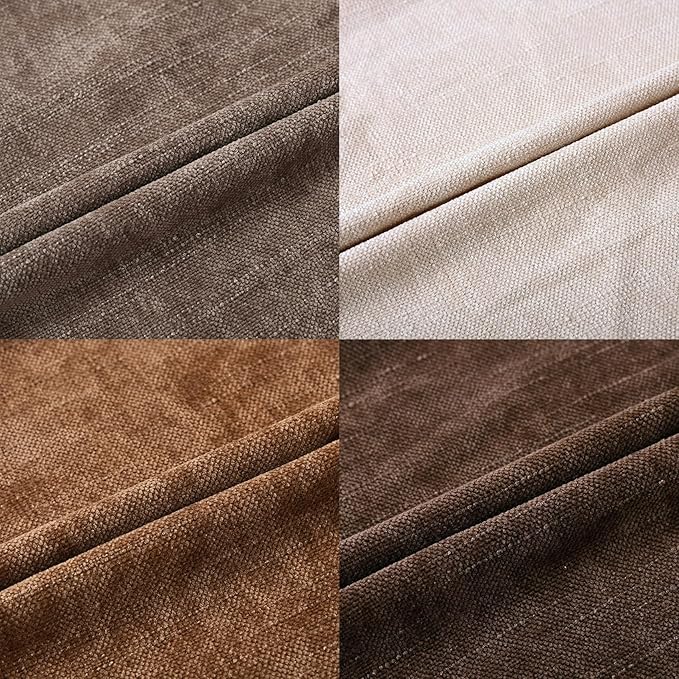 Set of 4 Soft Textured Decorative Throw Pillow Covers 16x16 Inch Cozy Farmhouse Cushion Cover Square Accent Pillow Cases for Bed Couch Sofa Living Room, Beige Taupe Brown