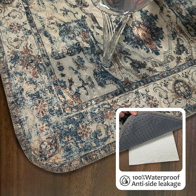 Washable Pee Pads for Dogs, Reusable Puppy Potty Training Pads, Ultra-Absorbent Thick Waterproof Leak-Proof Non-Slip Pads & Mat for Crate, Playpen, Floor, Whelping & Housebreaking , 2 Pack 48"x72"