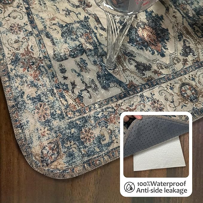 Washable Pee Pads for Dogs, Reusable Puppy Potty Training Pads, Ultra-Absorbent Thick Waterproof Leak-Proof Non-Slip Pads & Mat for Crate, Playpen, Floor, Whelping & Housebreaking , 1 Pack 72"x72"