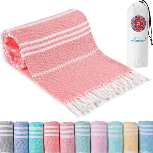 Antfuny Turkish Beach Towels Vacation Essentials Pool Towel for Women Birthday, Teacher Appreciation Thank You Gifts, Mothers Days Bridesmaid Bride Girlfriend Friendship Sister 40th Retirement Gift