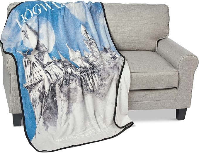 Northwest Harry Potter Micro Raschel Throw Blanket, Lightweight Breathable for Couch, Sofa, Cozy for All Seasons 46" x 60", Witchcraft and Wizardry