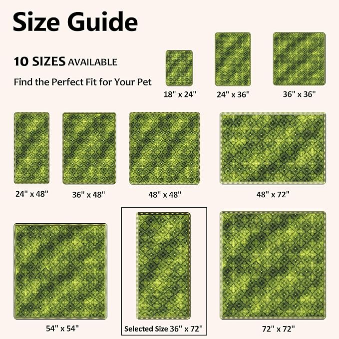 Washable Pee Pads for Dogs, Reusable Puppy Potty Training Pads, Ultra-Absorbent Thick Waterproof Leak-Proof Non-Slip Pads & Mat for Crate, Playpen, Floor, Whelping & Housebreaking , 2 Pack 36"x72"