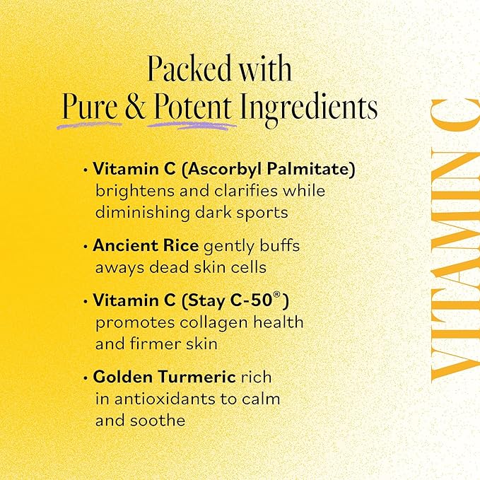 Derma E Vitamin C Gentle Daily Cleansing Paste, 4.0 Oz, Vitamin C Face Mask or Facial Wash with Turmeric, Brightening and Clarifying Facial Mask and Scrub