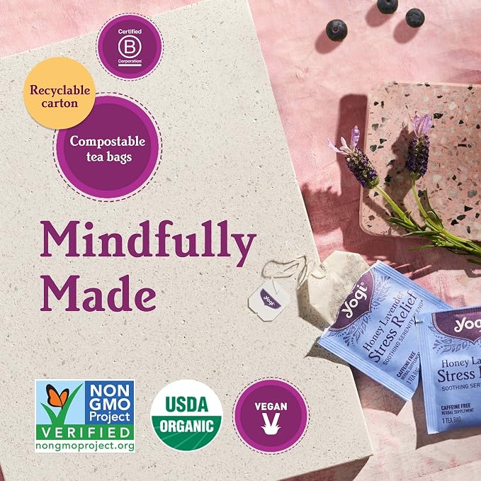 Yogi Tea Favorites Variety Pack - 16 Bags per Pack (6 Packs) - Organic Gift Box - Includes Sweet Tangerine Positive Energy, Honey Lavender Stress Relief, Bedtime & More