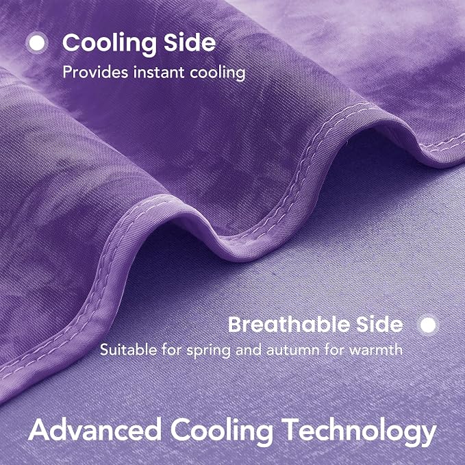 Cooling Blanket 90''x90'' for Hot Sleepers, Arc-Chill Q-Max>0.35 Double Sided Cold Blankets for Night Sweats, Cool Soft Lightweight Summer Blanket for Sofa Bed Couch, Gifts for Women Queen