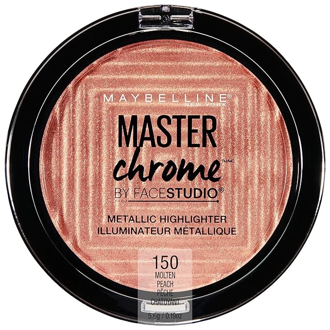 Maybelline New York Facestudio Master Chrome Metallic Highlighter Makeup, Molten Peach, 0.19 Ounce