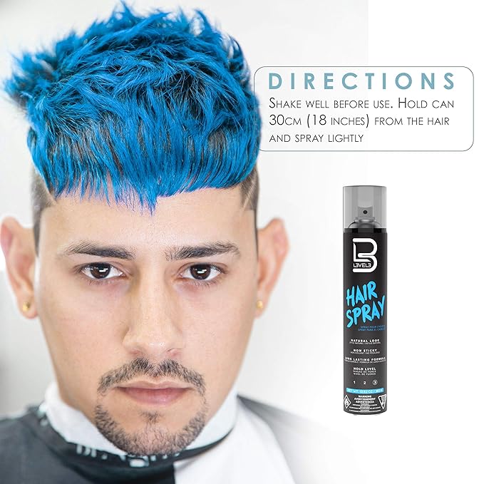 L3 - Level 3 Hair Gel & Hair Spray Kit - Super Strong Hold - Flake Free - Long Lasting Shine - Great for Men and Women - Strong Hold Hair Spray (Hair Gel & Hair Spray)