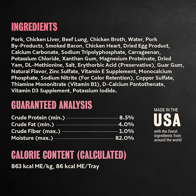 Cesar Classic Loaf in Sauce Wet Dog Food, Bacon & Egg, 3.5 oz, 24 Count | Real pork #1 ingredient, easy peel trays, Made in USA, slow-cooked for tender texture, no fillers or artificial flavors