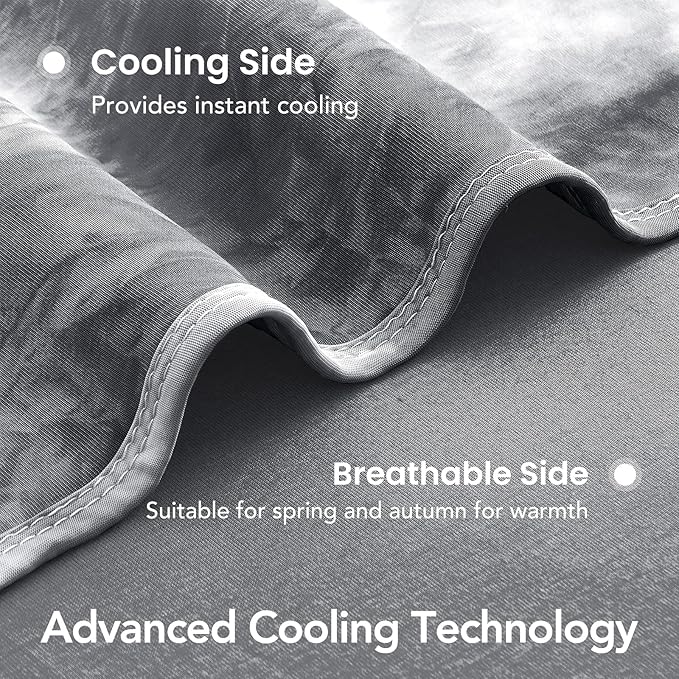 Cooling Blanket Twin 60"x80" for Hot Sleepers | Cold Summer Soft Blanket for Bed Couch and Travel Absorbs Heat Q-Max>0.35 Cool Lightweight Throw for Night Sweats Menopause