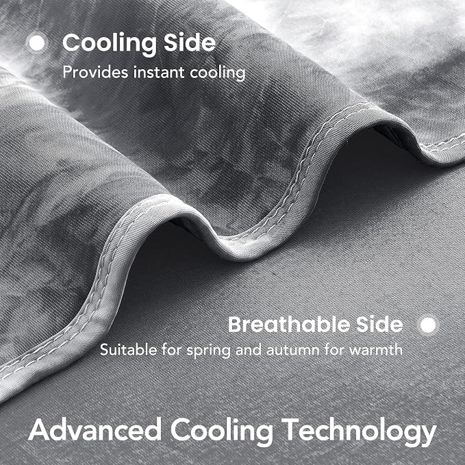 Cooling Blanket King Size 90"x104" for Hot Sleepers | Cold Summer Soft Blanket for Bed Couch and Travel Absorbs Heat Q-Max>0.35 Cool Lightweight Throw for Night Sweats Menopause