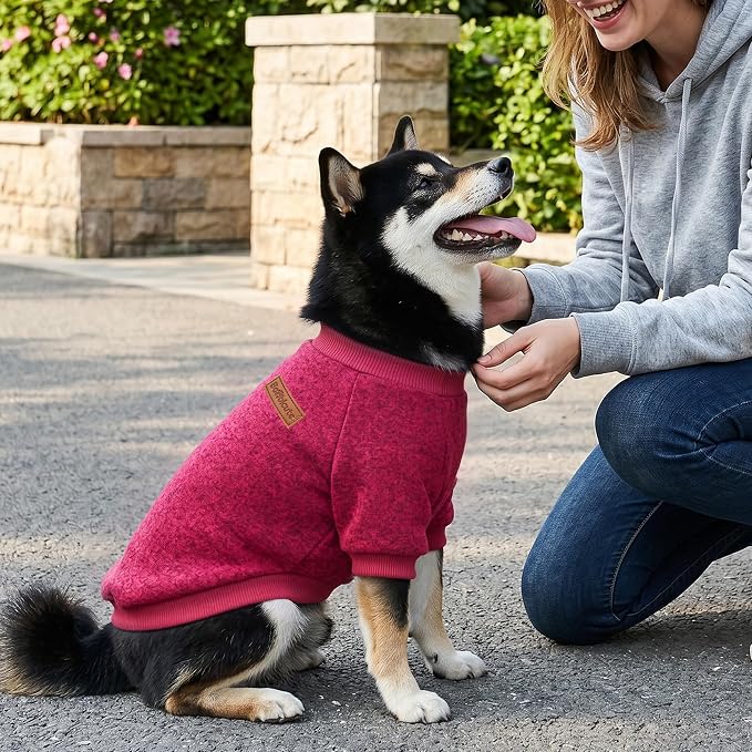 3 Pack Dog Sweaters for Small Dogs Girl Boy Winter Fleece Clothes Warm Soft Dog Sweatshirt Outfit for Dogs Cats Pet Apparel