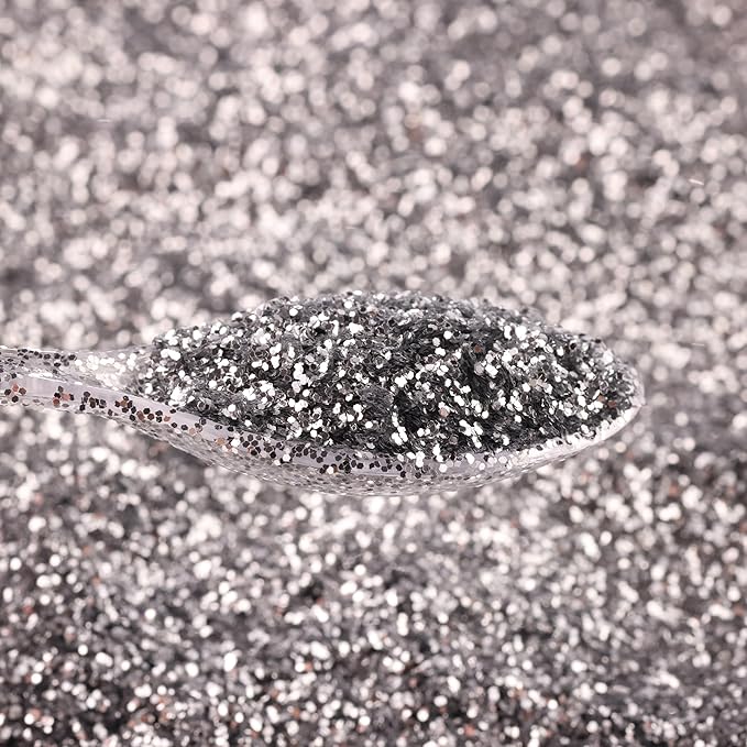 Silver Glitter in Jar - 4 Oz Christmas Glitter for Crafts - Fine Glitter for Slime - Face Glitter - Candle Glitter - Body Glitter