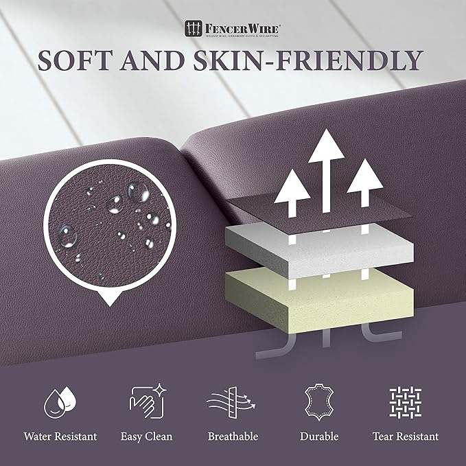 Fencer Wire 84 Inch Premium Memory Foam Massage Table, Foldable Spa Bed, Height Adjustable, Facial Cradle Salon Bed, Purple, 32 Inch Wide