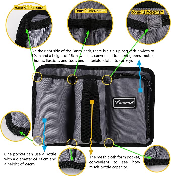 Massage Oil Holster Massage Bottle Bag Lotion Holster Massage Therapist Massage Oil Holster Massage Lotion …(3kd9D-Gray)