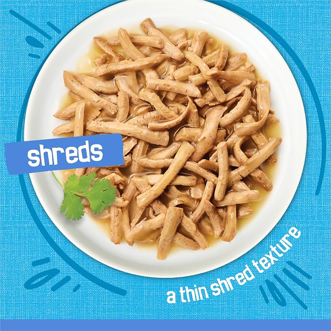 Friskies Purina Shreds with Ocean Whitefish and Tuna in Sauce Wet Cat Food - 5.5 oz. Cans (Pack of 48)