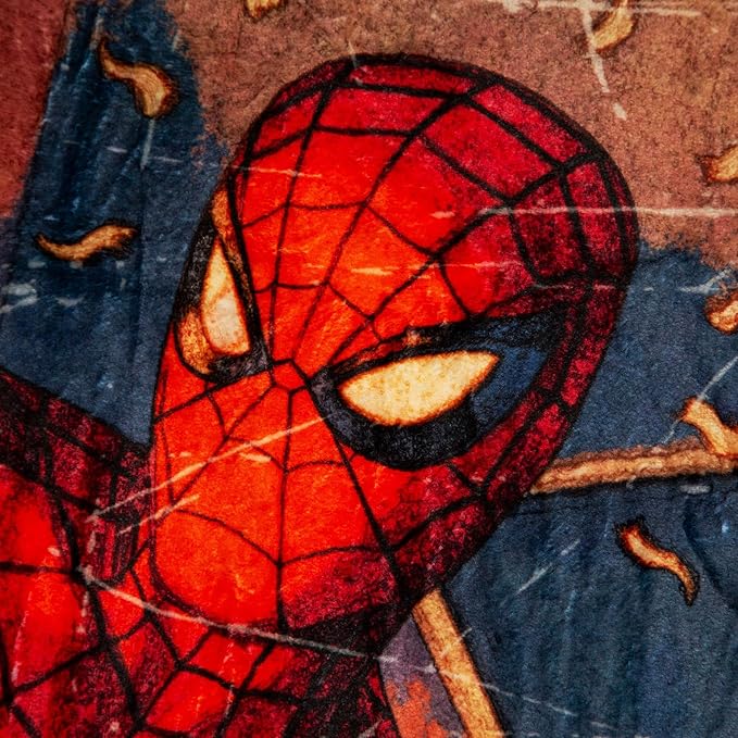 Spider-Man Marvel Comics Friendly Neighborhood Fleece Throw Blanket | Soft Polyester Cover for Sofa, Bed | 45 x 60 Inches