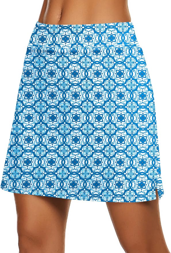 Ekouaer Women's Active Performance Skort Lightweight Skirt for Golf Tennis | Built-in Shorts, A Line, High Waisted, Tummy Control, Pickleball, Running, Workout, Sports, Skorts for Woman
