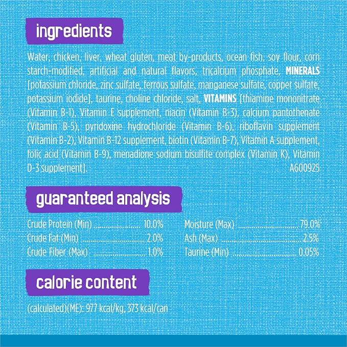 Purina Friskies Meaty Bits with Ocean Fish in Sauce Multi Cat Wet Cat Food - 13.5 Ounces (Pack of 12)