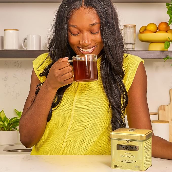 Twinings Earl Grey Loose Leaf Black Tea, 17.64 Ounce (500g) Tin, Caffeinated, Enjoy Hot or Iced