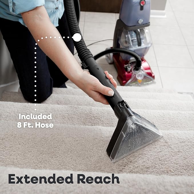 Hoover PowerScrub Deluxe Carpet Cleaner Machine, Pet & Upholstery Tools | Deep Cleaning Carpet Shampooer Machine, SpinScrub Brushes, HeatForce Drying, Pair with Hoover Carpet Cleaner Solution
