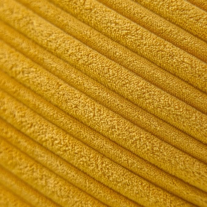 UGASA Velvet Pillow Covers Striped Decorative Throw Pillow Covers Cushion Case with Hidden Zipper for Home Couch/Bedroom, Soft Cozy Solid Square, 1 Piece (12"x20", Primrose Yellow)