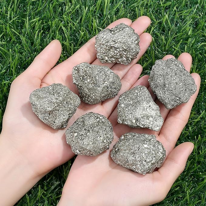 ZHIYUXI Pyrite Crystal Healing Crystals Pyrite Stone Raw Natural Rocks Crystals and Stones Reiki Meditation Luck Success 1.57-1.97"