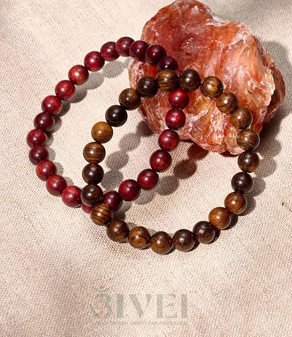 Bivei Natural Gemstone Semi Precious Healing Crystals Handmade Stretchy Round Beads Bracelet,Stocking Stuffers for Women Enhance Positive Energy