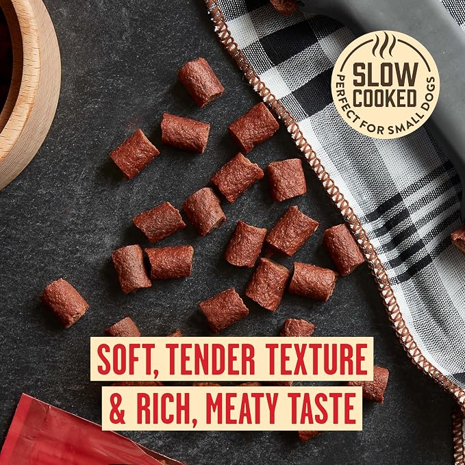 Pup-Peroni Dog Training Treats Made With Real Beef, 8 Bags (5.6 Oz. Each) | Slow cooked 2.5+ hours for a tender texture & rich, meaty taste. 24% protein. No fillers. No Red 40.