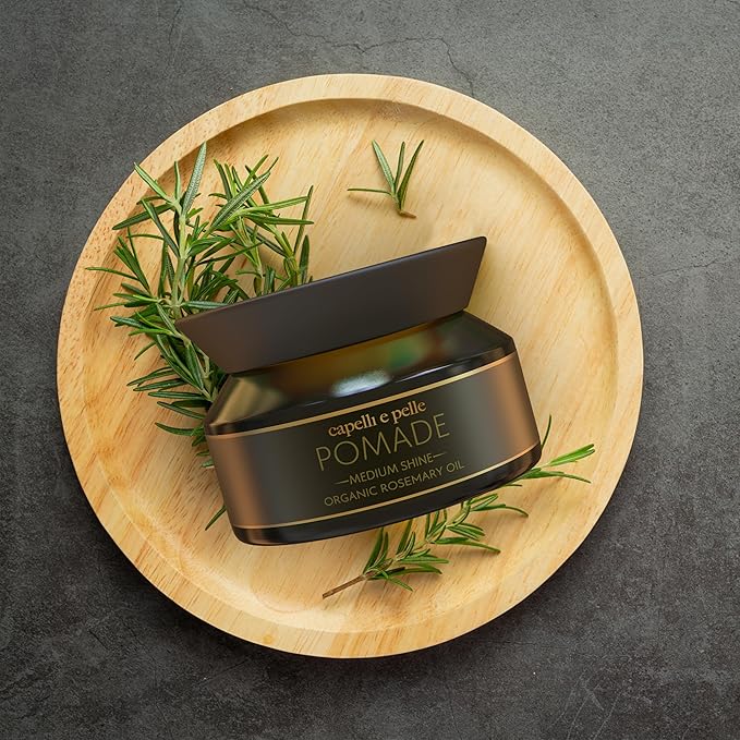 POMADE, With Rosemary Oil -Medium Hold & Shine - Hair Pomade for Black Men & Women to define Waves, Dreadlocks & Braids - Rosemary Oil with Fragrance -Hair Growth & Scalp Care- 200ml
