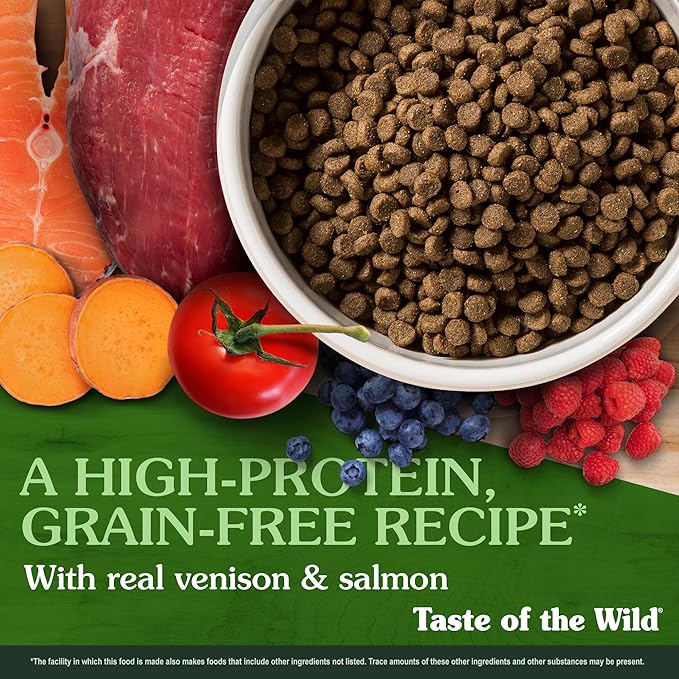 Taste of the Wild Rocky Mountain Dry Cat Food, Roasted Venison, 14lb | Kitten, Adult & Senior Cats | High Protein | Grain Free Recipe* | Nutrient Dense to Help Support Peak Health