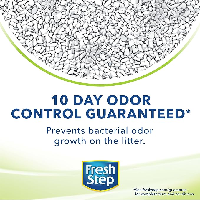 Fresh Step Cat Litter, Unscented, Odor Control | Clumping Formula | Activated Charcoal | 14 lb | Pack of 2