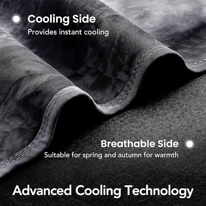 Cooling Blanket Queen Size 80"x88" for Hot Sleepers | Cold Summer Soft Blanket for Bed Couch and Travel Absorbs Heat Q-Max>0.35 Cool Lightweight Throw for Night Sweats Menopause