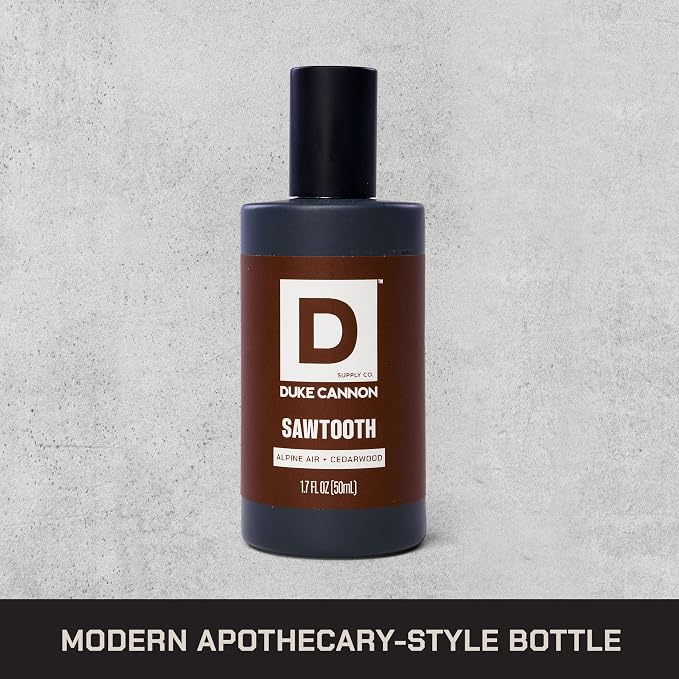 Duke Cannon Proper Cologne Sawtooth | Men's Eau de Parfum | Alpine Air and Cedarwood | Fresh, Woodsy, Long-Lasting Scent | 1.7 fl oz (Pack of 2)