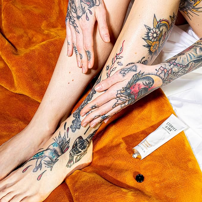 Stories & Ink Tattoo Care | VIBRANCY SERUM for healed skin - Overnight Treatment for Faded Tattoos to Brighten Pigments & Enhance Ink Intensity, 60 mL / 2 Fl Oz