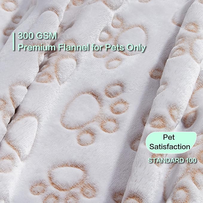 Stuffed Beige Premium Soft Dog Blankets for Large Dogs, Calming Indoor Cat Blanket Washable for Bed Couch Protection, Dog Essentials 42 * 65 inches