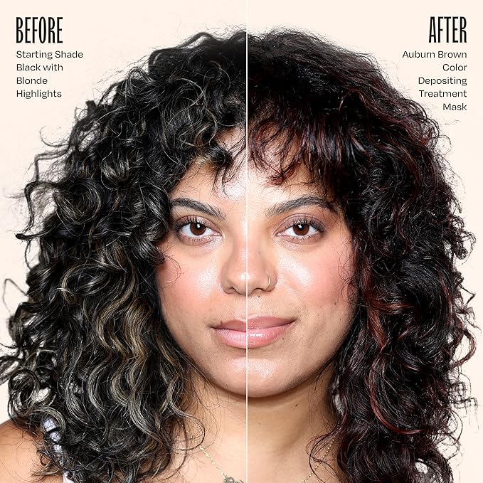 Overtone Semi Permanent Hair Color Conditioner, Auburn Brown, 8 oz, Nourishing, Damage-Free, Color Depositing Mask for All Hair Types with Shea Butter & Coconut Oil, Vegan & Cruelty-Free
