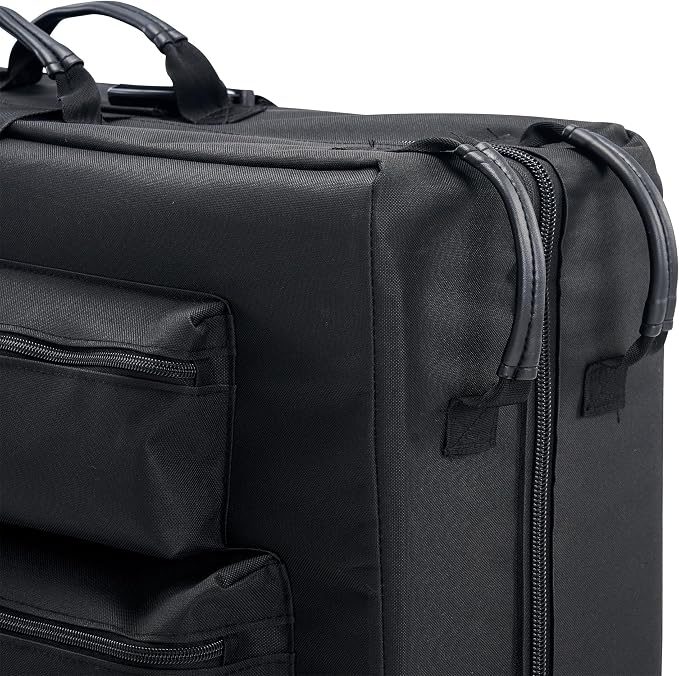 Master Massage Luggage Style Wheeled Massage Table Carrying Case 27” to 32” Width Folding Massage Table- Black