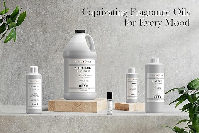 China Rain 4 oz. Fragrance Oil I Perfume I Skin Oil I Scented Oil. DIY Projects Such as Candles, Bath Bombs, Body Butters, Creams & Lotions. Few Drops in The Diffuser, Burners, or Warmers.