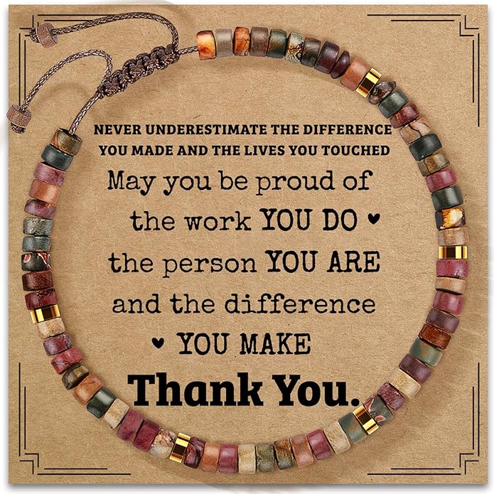 Inspirational Gifts Bracelets for Women: Valentines Mothers Day Birthday Gifts for Women Friends Sister Mom - Healing Natural Stone Beads Bracelets Thinking of you Get Well Soon Gift for Women
