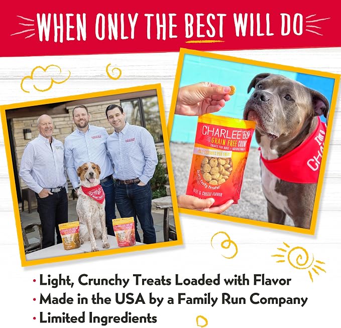 Charlee Bear Grain Free Dog Treats, Turkey, Sweet Potato & Apple, 8 oz | Pocket-sized Dog Training Treats, Crunchy Dog Treats, Limited Ingredient Recipe, Under 3 Calories per Treat, Made in USA