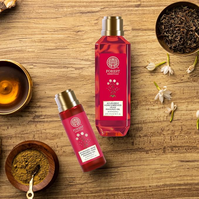 Forest Essentials Ayurvedic Herb Enriched Head Massage Oil - Bhring Raj 200ml Free Expedited Shipping!