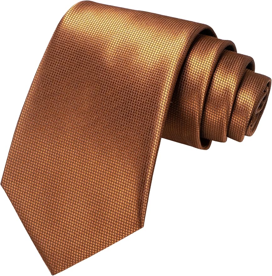 JEMYGINS Solid Color Tie Mens Necktie for Business and Wedding