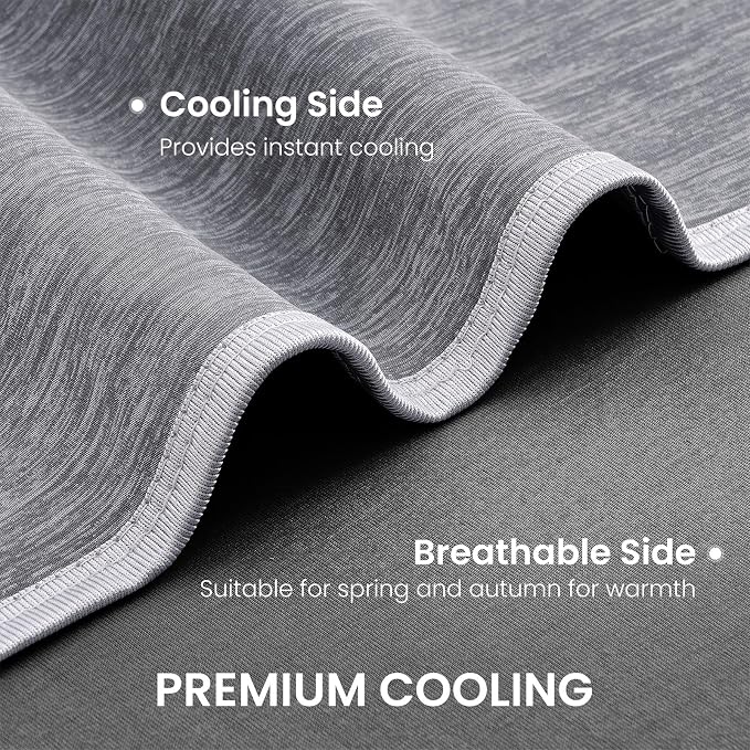 Cooling Blanket Twin 60"x90" for Hot Sleepers Summer Blanket | Absorbs Heat Cold Summer Blanket for Night Sweats & Menopause Q-Max>0.5 Lightweight Breathable Soft Double-Side Cooling
